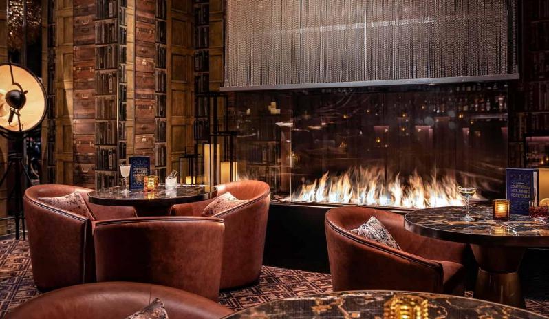 MGM Grand - Ambra Italian Bar Fire Place